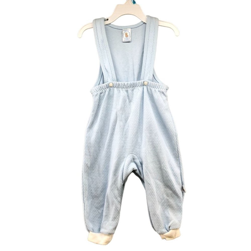 Vintage Baby 6-9M Peter Rabbit Overall Jumpsuit Baby Blue Made in USA 90s‎